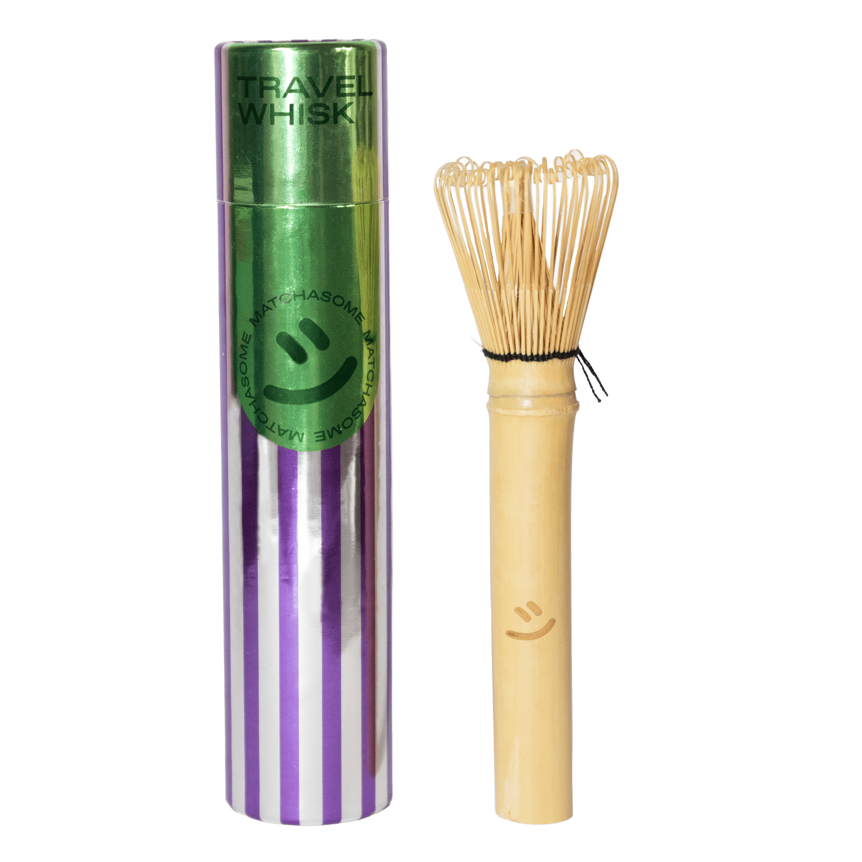 Unser Matchasome Matcha Whisk in der langen Ausführung mit Verpackung