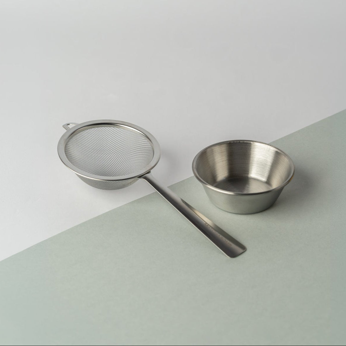 Matchasome stainless steel matcha sifter (sieve) with saucer for a lump-free cup of matcha