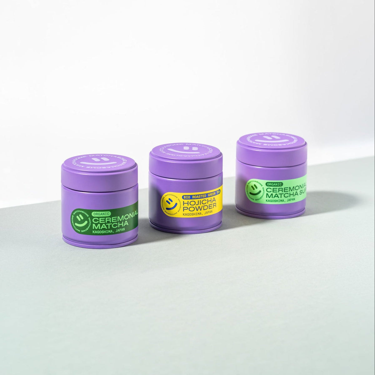 Matchasome bio matcha 3er set Hojicha, Ceremonial grade matcha