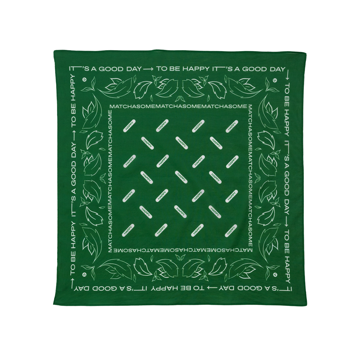 Our green matchasome bandana for all lovers of matcha tea