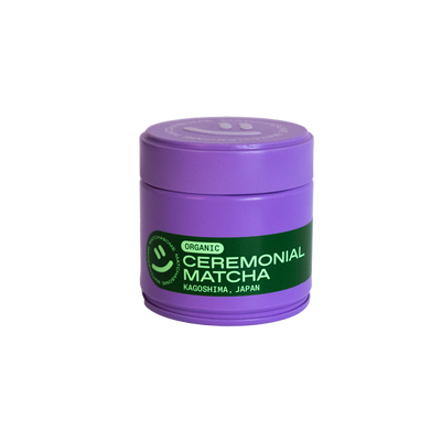 Der Matchasome Ceremonial Grade Barista Bio Matcha Tee in der 30g Dose für Matcha Latte