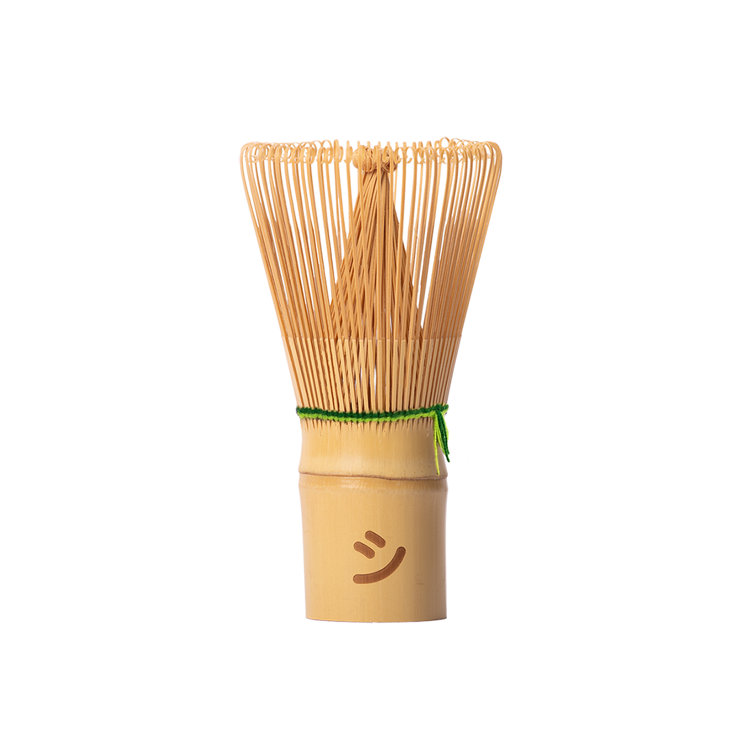 Bamboo Whisk with double green threads