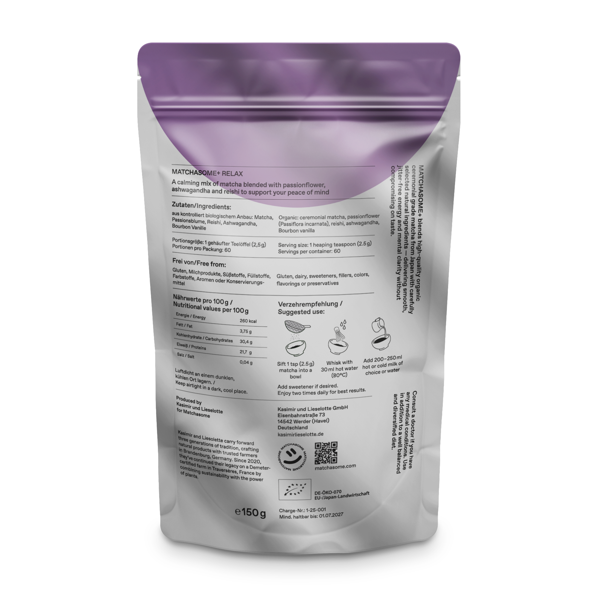 Matchasome+ Relax adaptogen superfood powder 