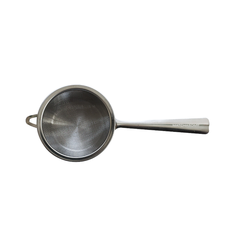 Matchasome stainless steel matcha sifter (sieve) with saucer for a lump-free cup of matcha