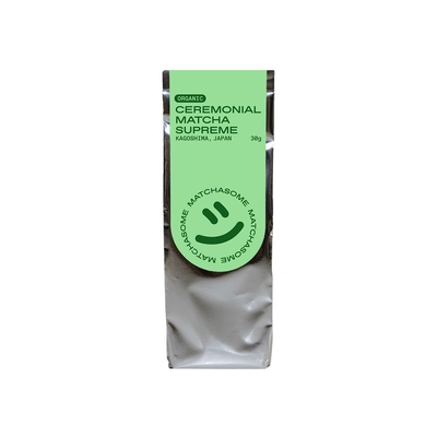 Unser Matchasome Ceremonial Grade Bio Supreme Matcha Tee im Nachfüllpack 30g