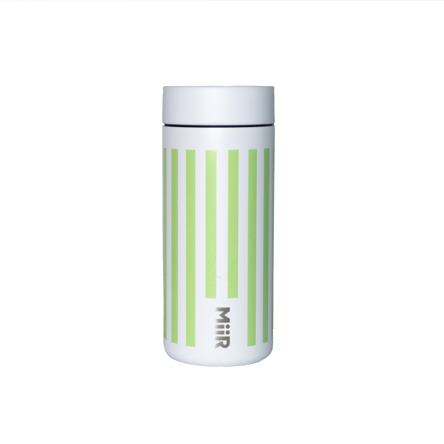 Miir x Matchasome 360 travel tumbler green and white stripes