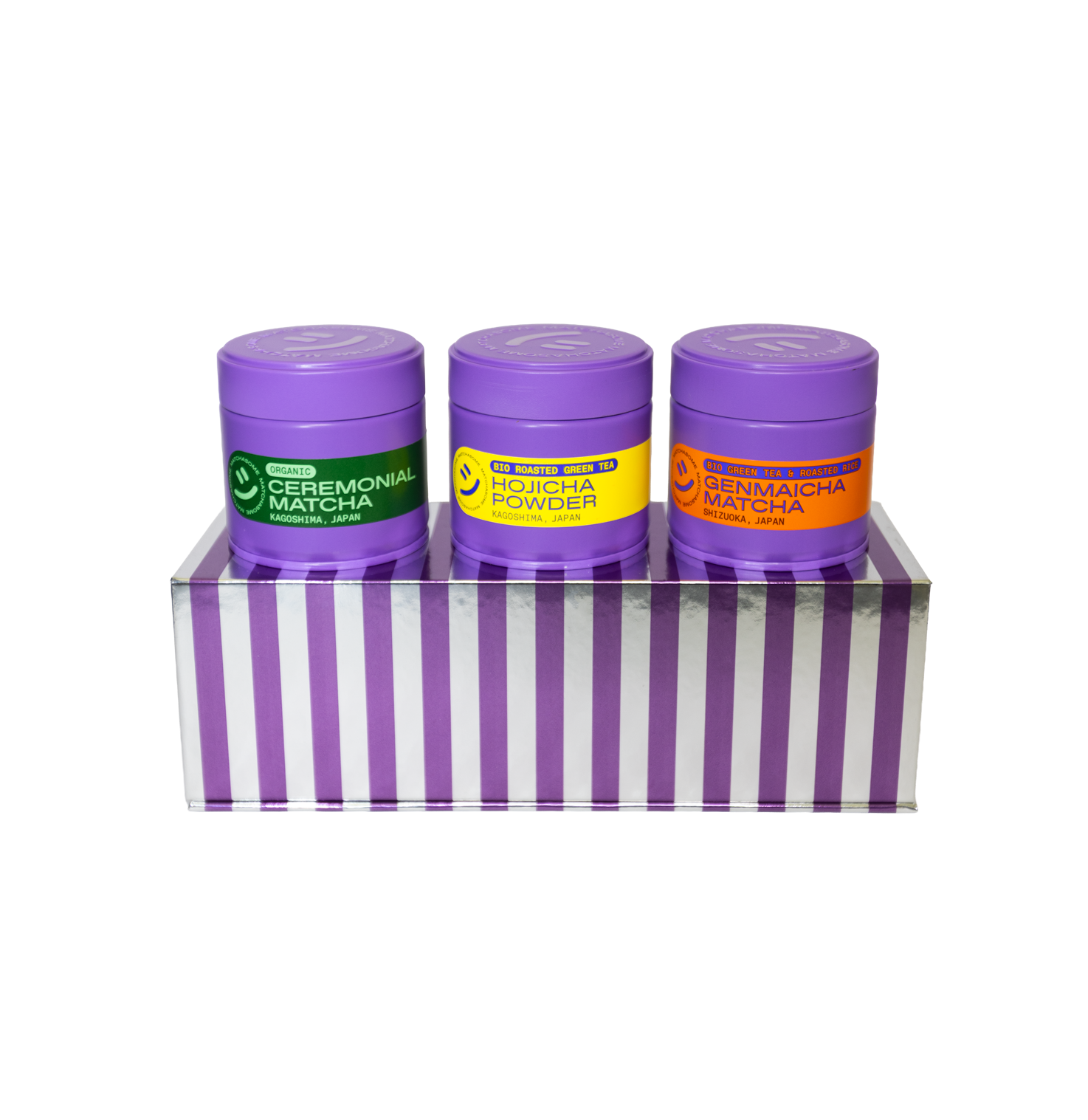 Matchasome bio matcha 3er set Kagoshima, Shizuoka, hojicha, genmaicha