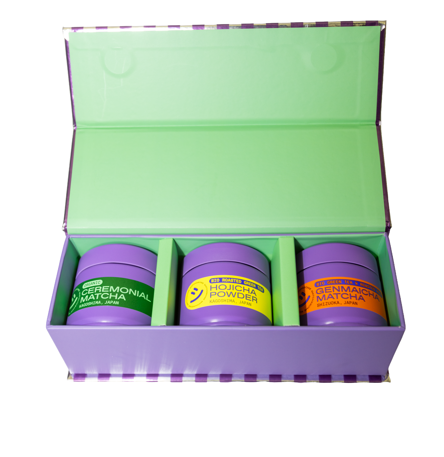 Matchasome bio matcha 3er set Kagoshima, Shizuoka, hojicha, genmaicha