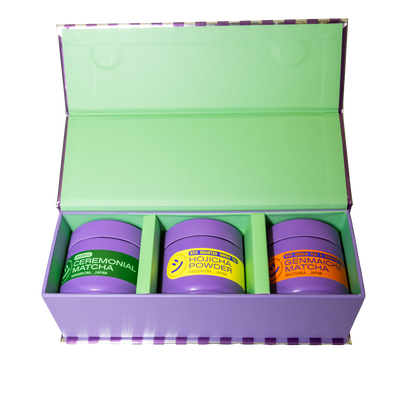 Matchasome bio matcha 3er set Kagoshima, Shizuoka, hojicha, genmaicha