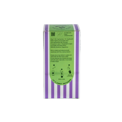 Einzelportionsbeutel mit Bio-Matcha