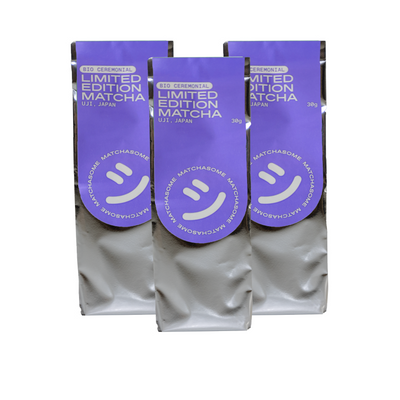 Unser Matchasome Ceremonial Grade Bio Uji Matcha Tee im Nachfüllpack 3er Set