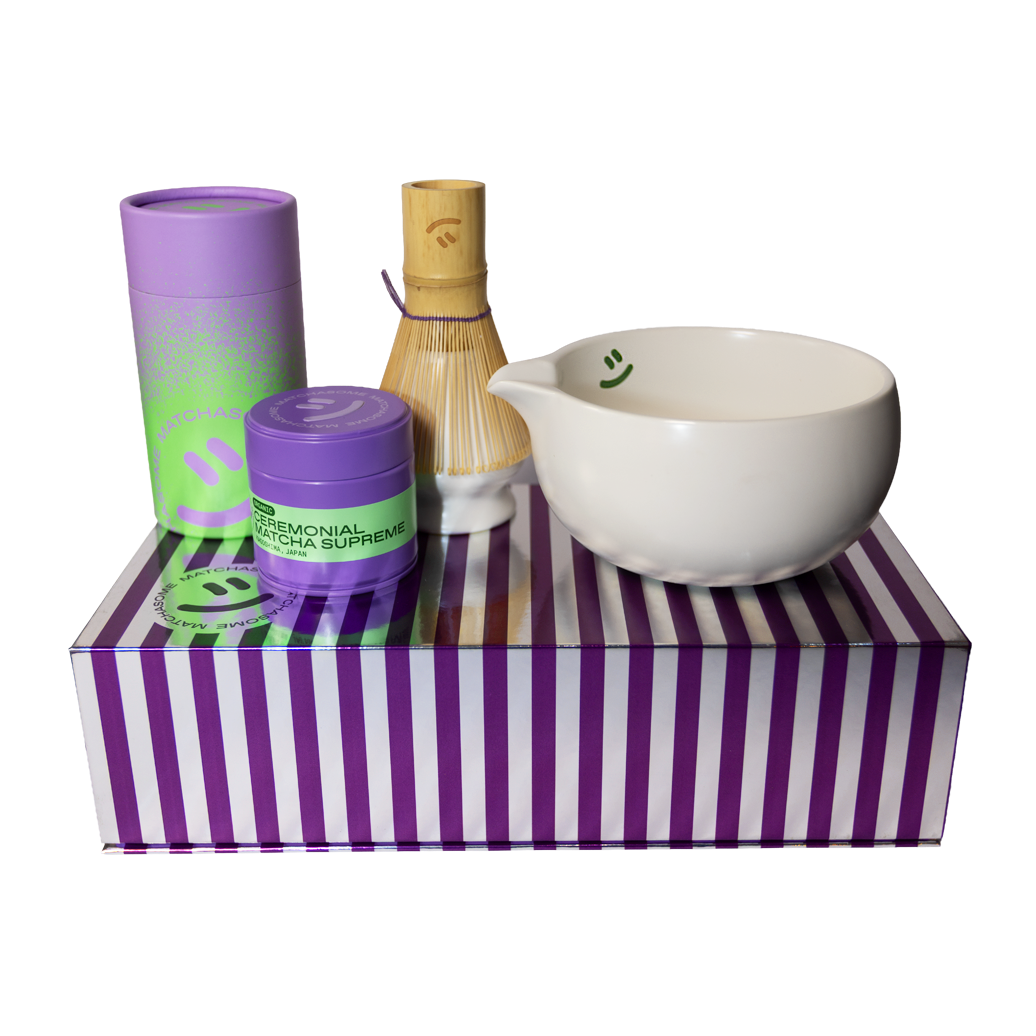Christmas matcha gift set Weihnachts-Matcha-Geschenkset chrome