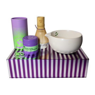 Christmas matcha gift set Weihnachts-Matcha-Geschenkset chrome