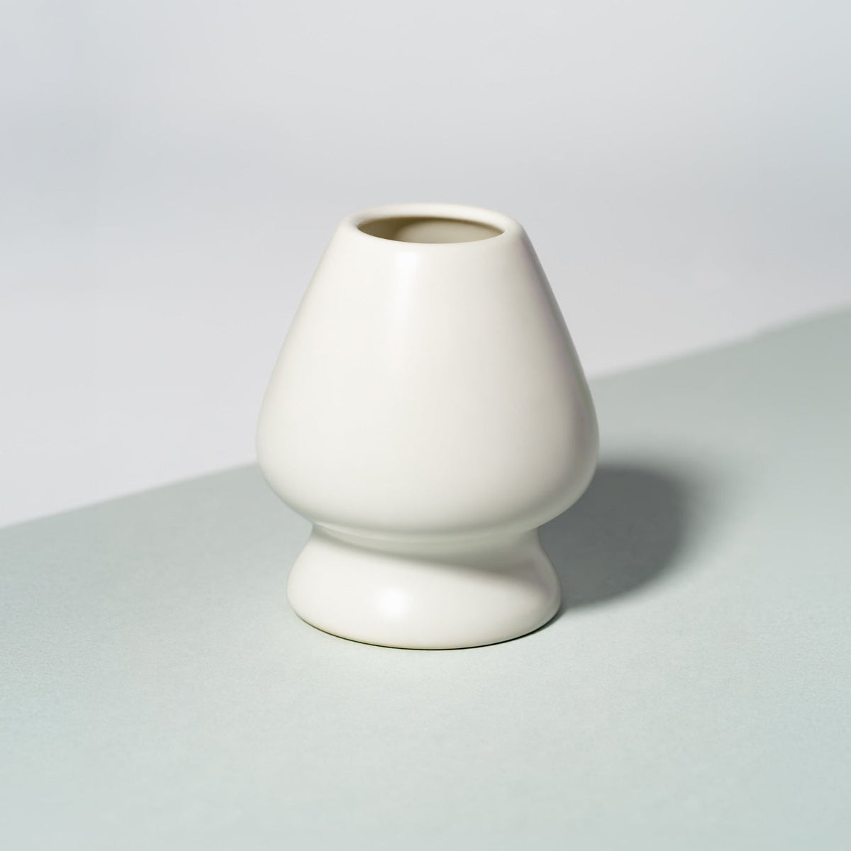 White ceramic matcha whisk holder