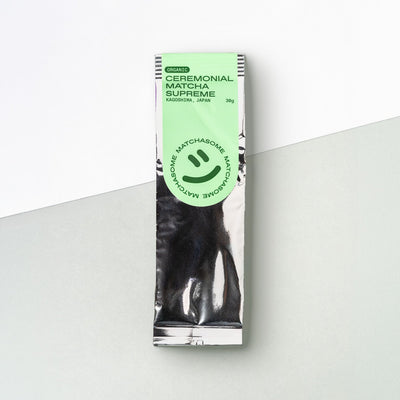 Unser Matchasome Ceremonial Grade Bio Supreme Matcha Tee im Nachfüllpack 